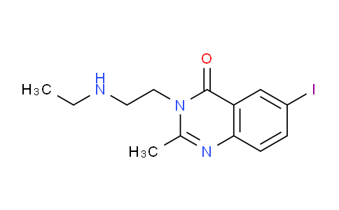CAS No. 77301-22-5, 3-(2-(Ethylamino)ethyl)-6-iodo-2-methylquinazolin-4(3H)-one
