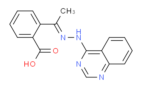 CAS No. 781655-95-6, 2-(1-(2-(Quinazolin-4-yl)hydrazono)ethyl)benzoic acid