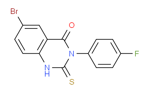 CAS No. 791-90-2, 6-Bromo-3-(4-fluorophenyl)-2-thioxo-2,3-dihydroquinazolin-4(1H)-one