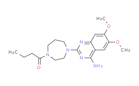 CAS No. 80755-51-7, 1-(4-(4-Amino-6,7-dimethoxyquinazolin-2-yl)-1,4-diazepan-1-yl)butan-1-one