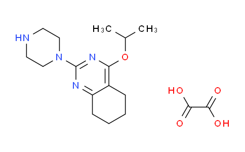 CAS No. 81532-71-0, 4-Isopropoxy-2-(piperazin-1-yl)-5,6,7,8-tetrahydroquinazoline oxalate