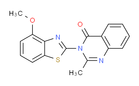 CAS No. 81762-59-6, 3-(4-Methoxybenzo[d]thiazol-2-yl)-2-methylquinazolin-4(3H)-one