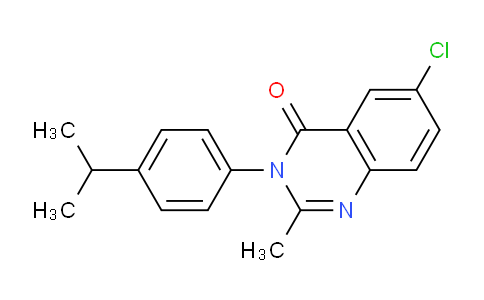 CAS No. 823195-61-5, 6-Chloro-3-(4-isopropylphenyl)-2-methylquinazolin-4(3H)-one