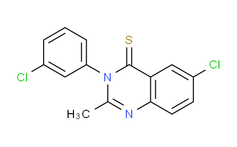 CAS No. 823195-63-7, 6-Chloro-3-(3-chlorophenyl)-2-methylquinazoline-4(3H)-thione