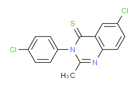CAS No. 823195-64-8, 6-Chloro-3-(4-chlorophenyl)-2-methylquinazoline-4(3H)-thione