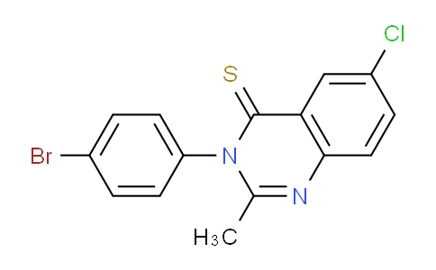 CAS No. 823195-65-9, 3-(4-Bromophenyl)-6-chloro-2-methylquinazoline-4(3H)-thione