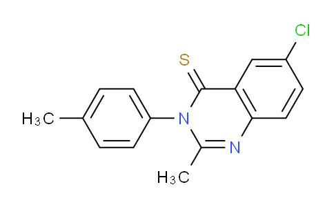 CAS No. 823195-66-0, 6-Chloro-2-methyl-3-(p-tolyl)quinazoline-4(3H)-thione