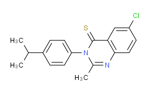 CAS No. 823195-68-2, 6-Chloro-3-(4-isopropylphenyl)-2-methylquinazoline-4(3H)-thione