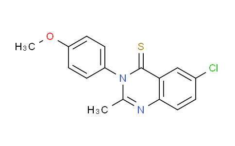 CAS No. 823195-69-3, 6-Chloro-3-(4-methoxyphenyl)-2-methylquinazoline-4(3H)-thione
