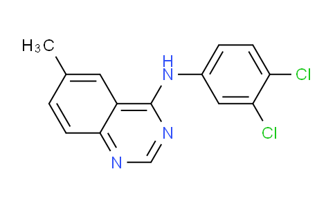CAS No. 824431-12-1, N-(3,4-Dichlorophenyl)-6-methylquinazolin-4-amine