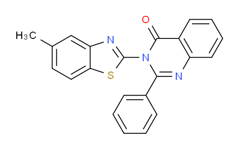 CAS No. 82450-41-7, 3-(5-Methylbenzo[d]thiazol-2-yl)-2-phenylquinazolin-4(3H)-one