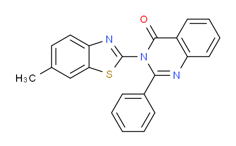CAS No. 82450-42-8, 3-(6-Methylbenzo[d]thiazol-2-yl)-2-phenylquinazolin-4(3H)-one