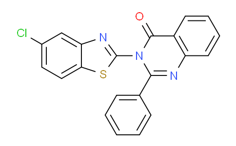 CAS No. 82450-43-9, 3-(5-Chlorobenzo[d]thiazol-2-yl)-2-phenylquinazolin-4(3H)-one