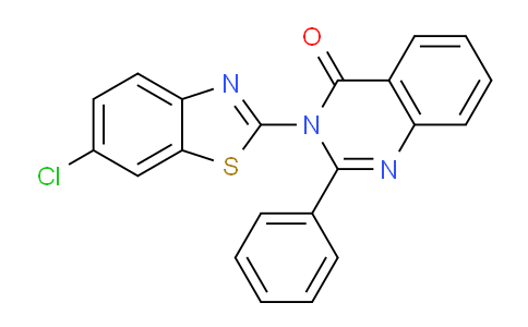 CAS No. 82450-44-0, 3-(6-Chlorobenzo[d]thiazol-2-yl)-2-phenylquinazolin-4(3H)-one