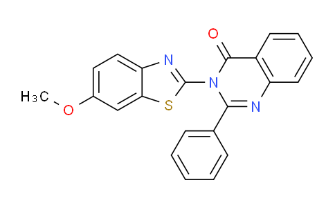 CAS No. 82450-45-1, 3-(6-Methoxybenzo[d]thiazol-2-yl)-2-phenylquinazolin-4(3H)-one