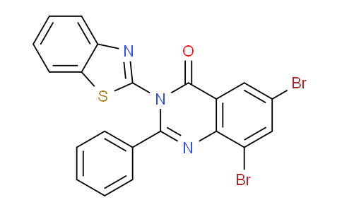 CAS No. 82450-47-3, 3-(Benzo[d]thiazol-2-yl)-6,8-dibromo-2-phenylquinazolin-4(3H)-one