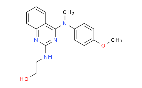 CAS No. 827030-42-2, 2-((4-((4-Methoxyphenyl)(methyl)amino)quinazolin-2-yl)amino)ethanol