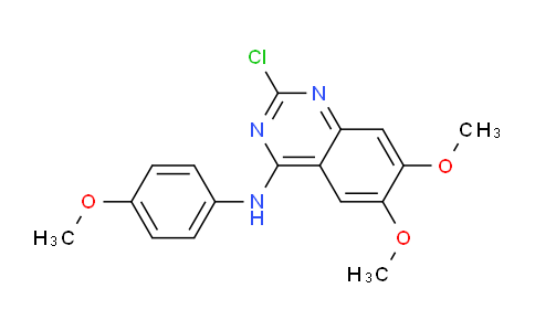 CAS No. 827030-52-4, 2-Chloro-6,7-dimethoxy-N-(4-methoxyphenyl)quinazolin-4-amine
