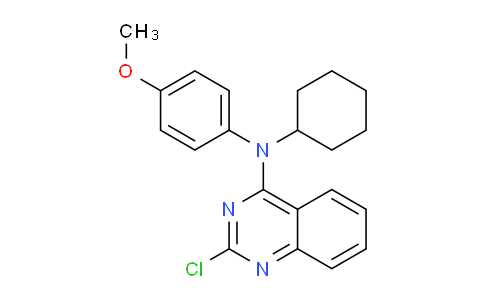 CAS No. 827030-67-1, 2-Chloro-N-cyclohexyl-N-(4-methoxyphenyl)quinazolin-4-amine
