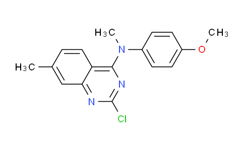 CAS No. 827030-86-4, 2-Chloro-N-(4-methoxyphenyl)-N,7-dimethylquinazolin-4-amine