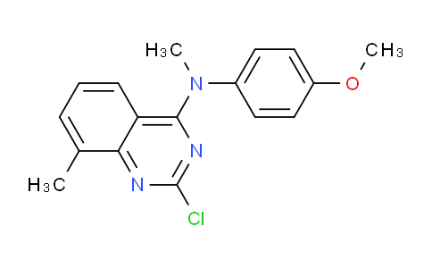 CAS No. 827030-88-6, 2-Chloro-N-(4-methoxyphenyl)-N,8-dimethylquinazolin-4-amine