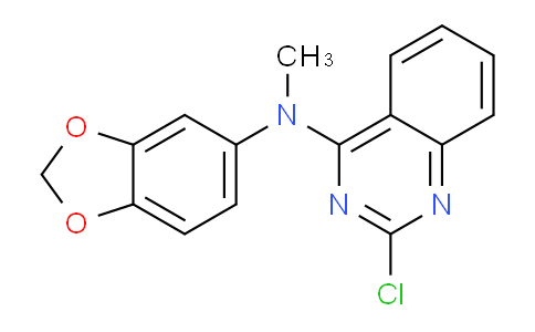 CAS No. 827030-96-6, N-(Benzo[d][1,3]dioxol-5-yl)-2-chloro-N-methylquinazolin-4-amine