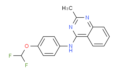 CAS No. 827031-10-7, N-(4-(Difluoromethoxy)phenyl)-2-methylquinazolin-4-amine