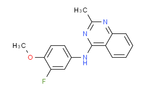 CAS No. 827031-11-8, N-(3-Fluoro-4-methoxyphenyl)-2-methylquinazolin-4-amine