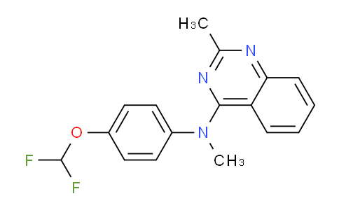 CAS No. 827031-16-3, N-(4-(Difluoromethoxy)phenyl)-N,2-dimethylquinazolin-4-amine