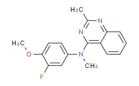 CAS No. 827031-17-4, N-(3-Fluoro-4-methoxyphenyl)-N,2-dimethylquinazolin-4-amine