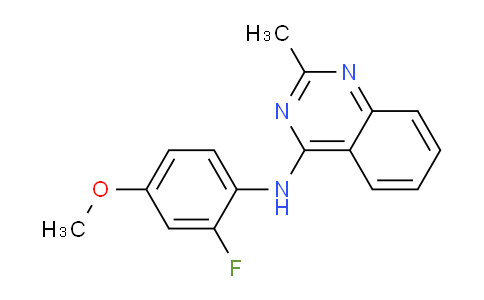 CAS No. 827031-30-1, N-(2-Fluoro-4-methoxyphenyl)-2-methylquinazolin-4-amine