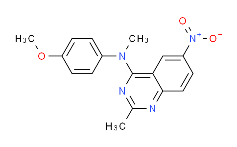 CAS No. 827031-44-7, N-(4-Methoxyphenyl)-N,2-dimethyl-6-nitroquinazolin-4-amine