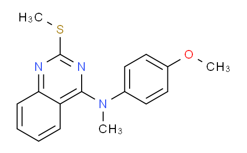 CAS No. 827031-58-3, N-(4-Methoxyphenyl)-N-methyl-2-(methylthio)quinazolin-4-amine