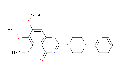 CAS No. 828256-53-7, 5,6,7-Trimethoxy-2-(4-(pyridin-2-yl)piperazin-1-yl)quinazolin-4(1H)-one