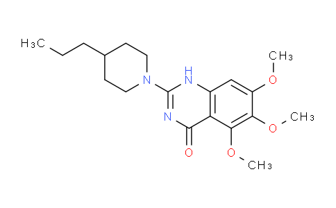 CAS No. 828256-96-8, 5,6,7-Trimethoxy-2-(4-propylpiperidin-1-yl)quinazolin-4(1H)-one