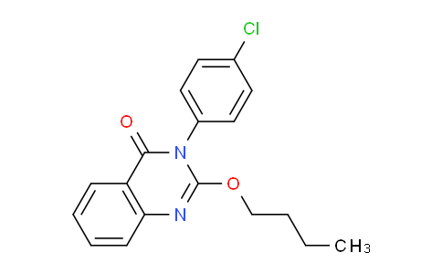 CAS No. 828273-76-3, 2-Butoxy-3-(4-chlorophenyl)quinazolin-4(3H)-one