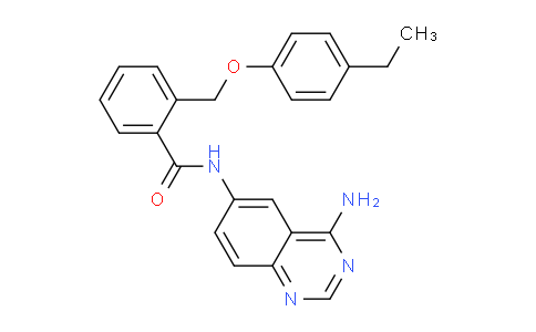 CAS No. 828930-94-5, N-(4-Aminoquinazolin-6-yl)-2-((4-ethylphenoxy)methyl)benzamide
