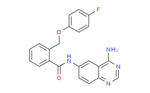 CAS No. 828930-95-6, N-(4-Aminoquinazolin-6-yl)-2-((4-fluorophenoxy)methyl)benzamide