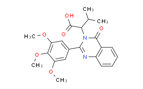 CAS No. 83408-91-7, 3-Methyl-2-(4-oxo-2-(3,4,5-trimethoxyphenyl)quinazolin-3(4H)-yl)butanoic acid