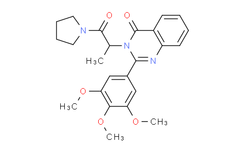 CAS No. 83409-10-3, 3-(1-Oxo-1-(pyrrolidin-1-yl)propan-2-yl)-2-(3,4,5-trimethoxyphenyl)quinazolin-4(3H)-one