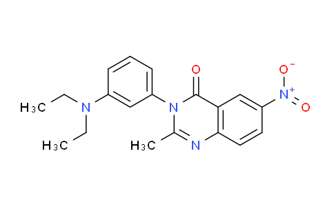 CAS No. 834881-82-2, 3-(3-(Diethylamino)phenyl)-2-methyl-6-nitroquinazolin-4(3H)-one