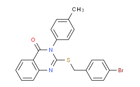 CAS No. 83671-79-8, 2-((4-Bromobenzyl)thio)-3-(p-tolyl)quinazolin-4(3H)-one