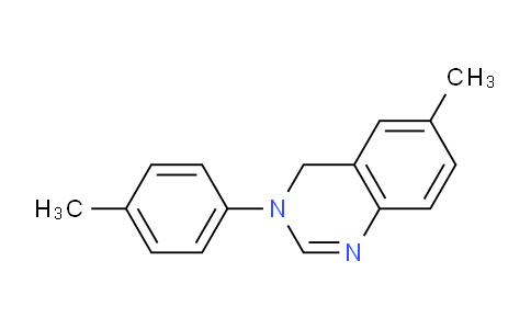 CAS No. 840-59-5, 6-Methyl-3-(p-tolyl)-3,4-dihydroquinazoline