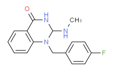 CAS No. 84196-10-1, 1-(4-Fluorobenzyl)-2-(methylamino)-2,3-dihydroquinazolin-4(1H)-one