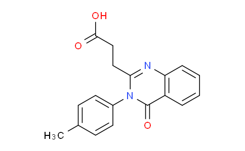 CAS No. 84312-87-8, 3-(4-Oxo-3-(p-tolyl)-3,4-dihydroquinazolin-2-yl)propanoic acid