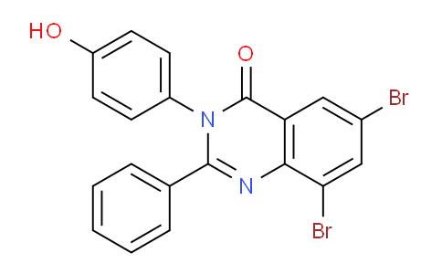 CAS No. 84325-81-5, 6,8-Dibromo-3-(4-hydroxyphenyl)-2-phenylquinazolin-4(3H)-one