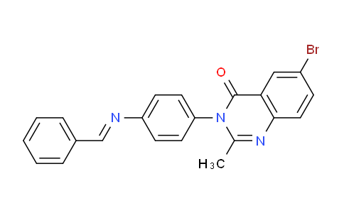 CAS No. 84546-41-8, (E)-3-(4-(Benzylideneamino)phenyl)-6-bromo-2-methylquinazolin-4(3H)-one