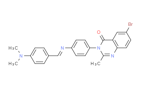 CAS No. 84647-28-9, 6-Bromo-3-(4-((4-(dimethylamino)benzylidene)amino)phenyl)-2-methylquinazolin-4(3H)-one