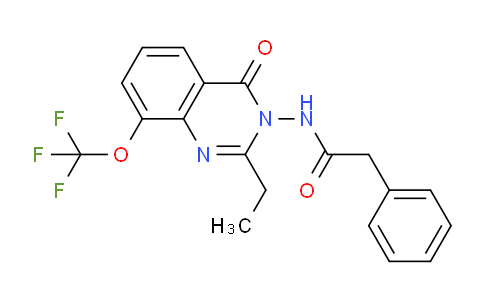 CAS No. 848027-36-1, N-(2-Ethyl-4-oxo-8-(trifluoromethoxy)quinazolin-3(4H)-yl)-2-phenylacetamide