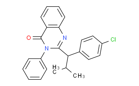 CAS No. 851191-03-2, 2-(1-(4-Chlorophenyl)-2-methylpropyl)-3-phenylquinazolin-4(3H)-one